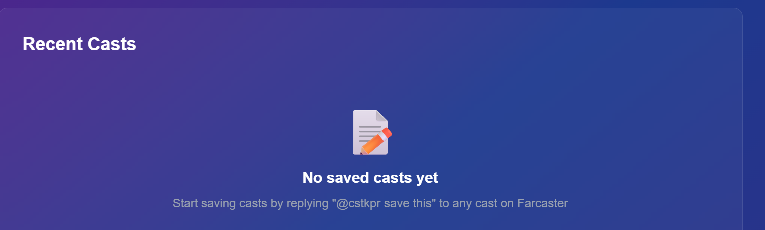 castkpr - your cast vault - Farcaster Mini Apps screenshot